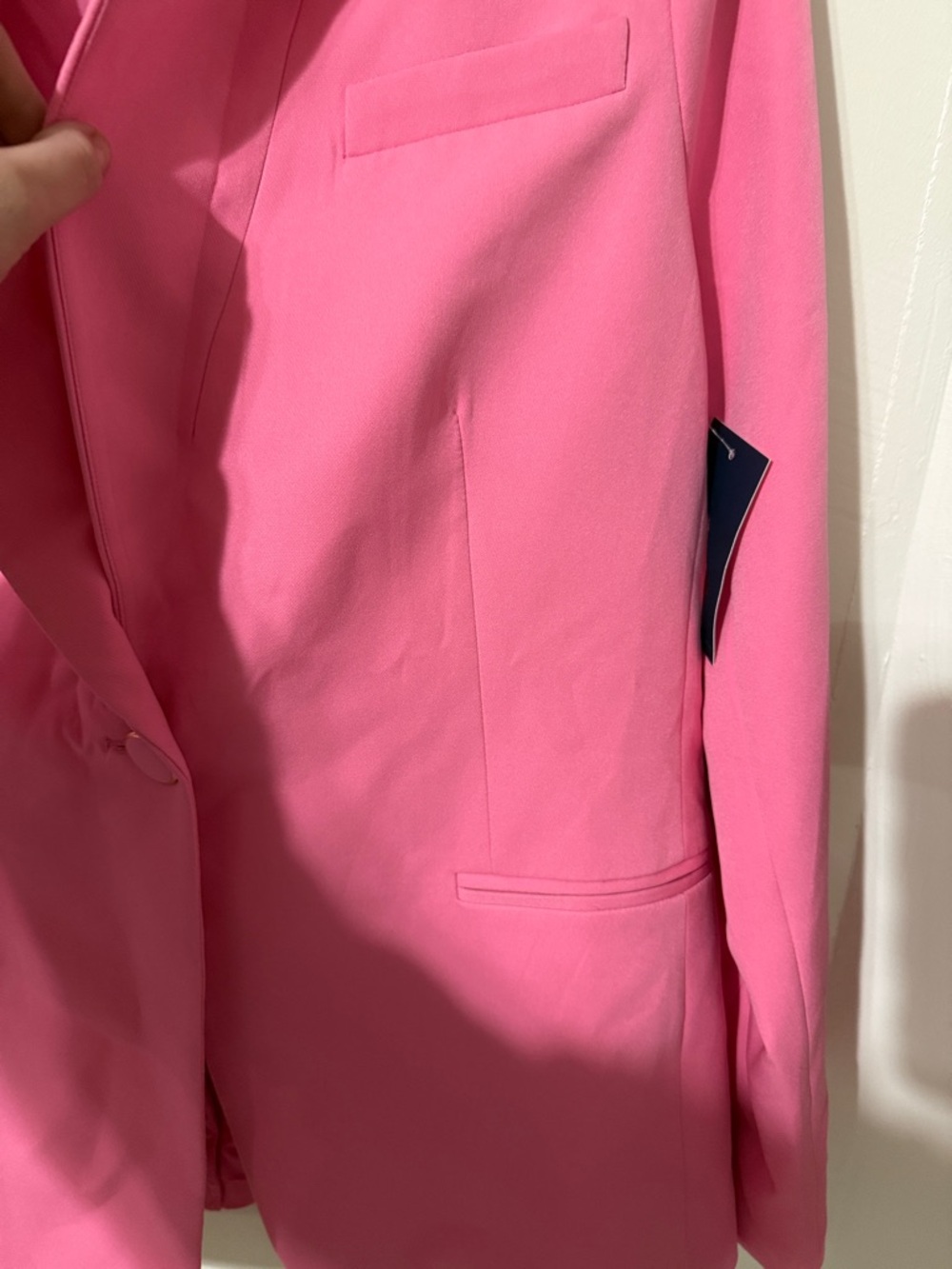 crown & ivy Hot Pink Single-Button Notch Lapel Blazer - Picture 3 of 4